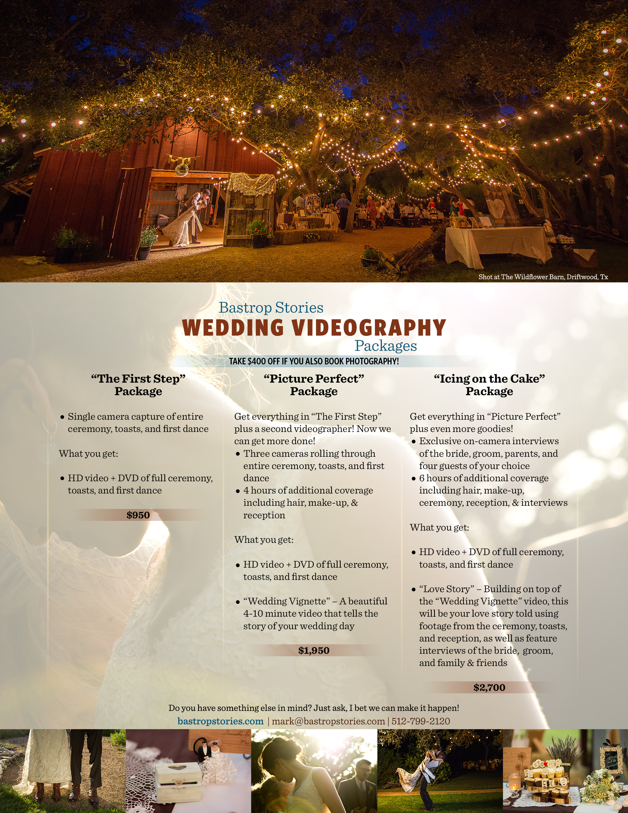 Wedding Videography Rate Card